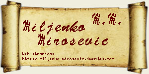 Miljenko Mirošević vizit kartica